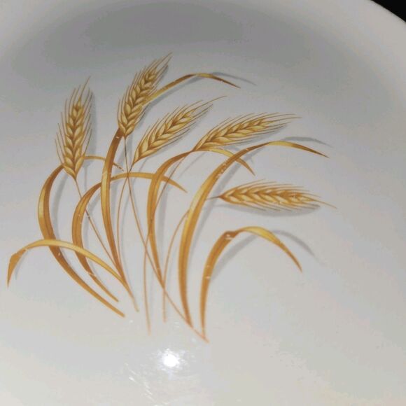 Homer Laughlin Golden Wheat Dishes with 22K Gold Trim ~ 6in Dessert Plate - Picture 3 of 4